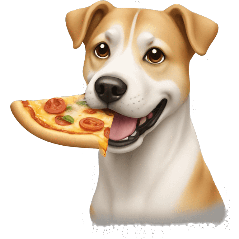 chien qui mange une piza emoji