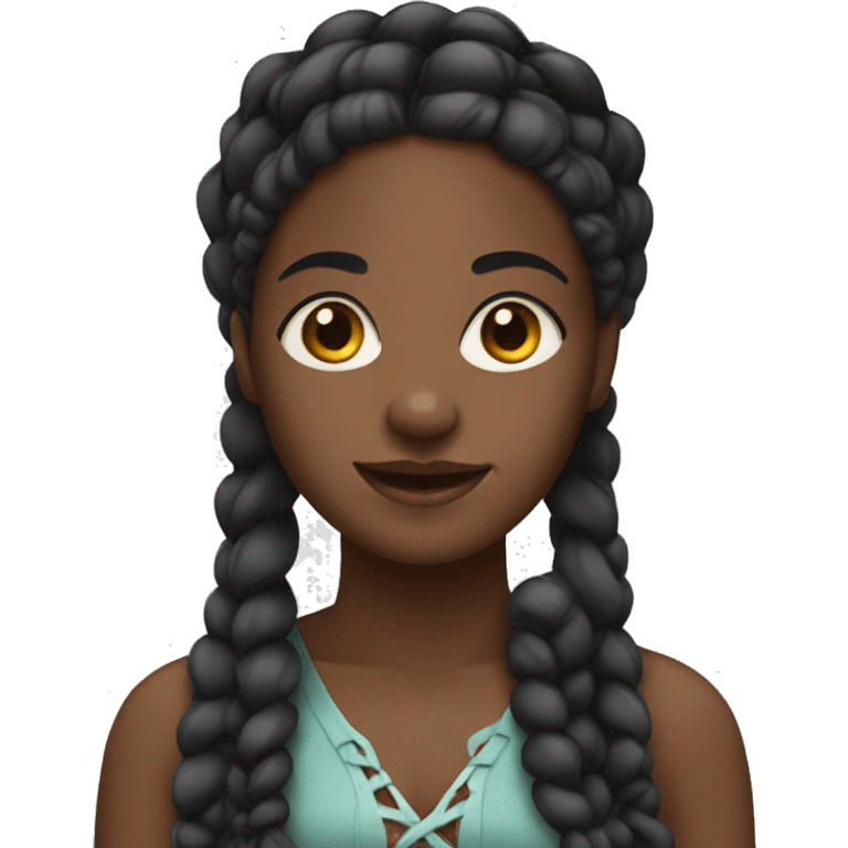 black girl with braids  emoji