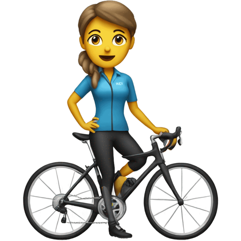 Bossy mom cyclist emoji