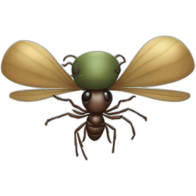 Parachuting military ant emoji