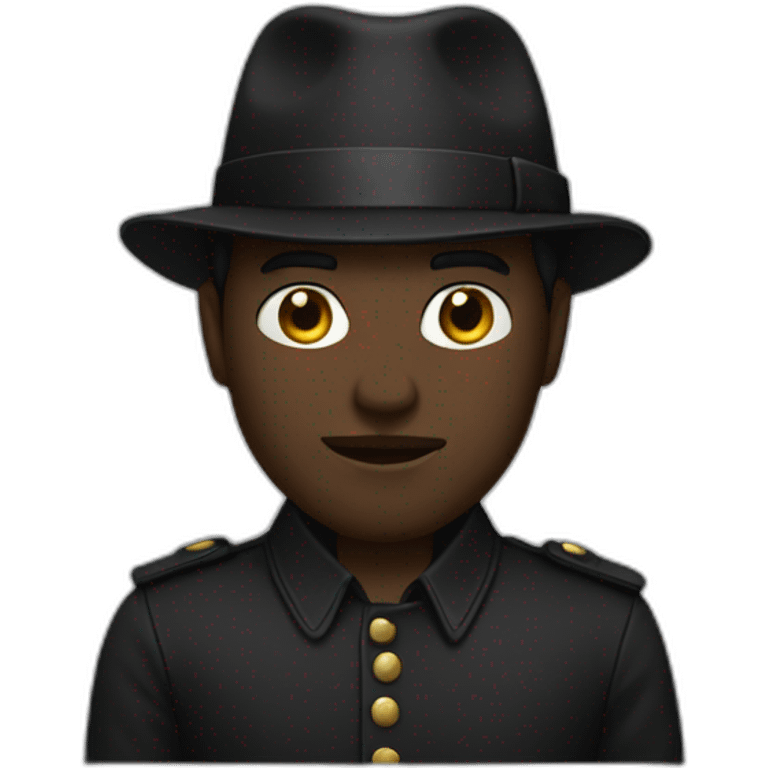 Homme trés noir le soir emoji