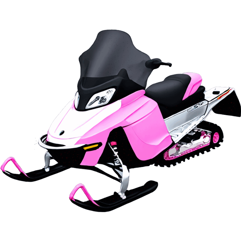 Pink snowmobile  emoji