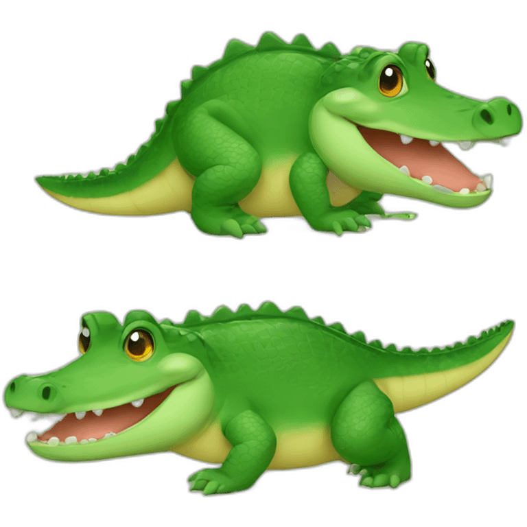 Cute little Chubby Crocodile  emoji