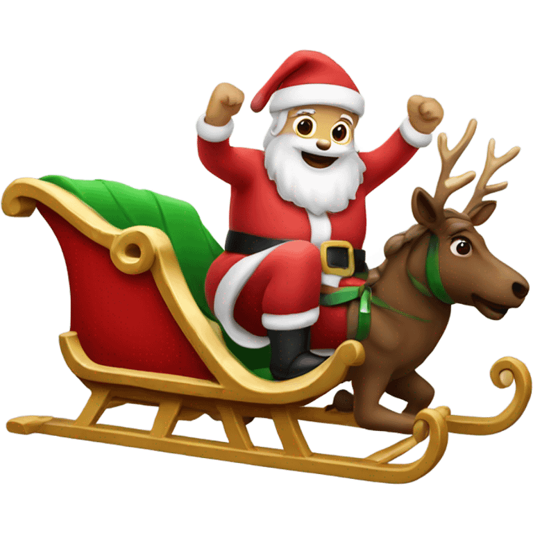 Santa on a sleigh emoji