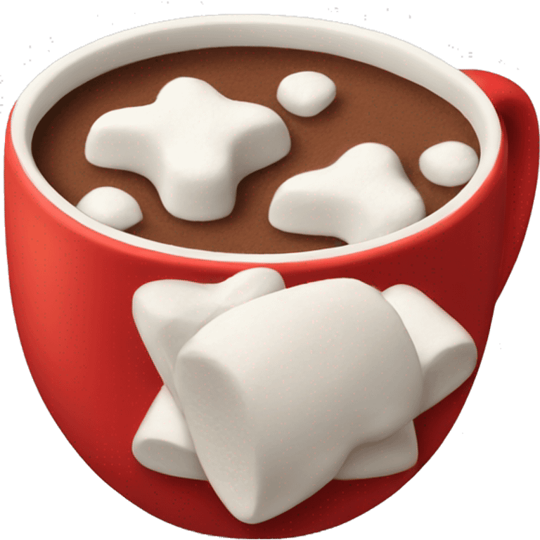 A red cup of cocoa and mallows emoji