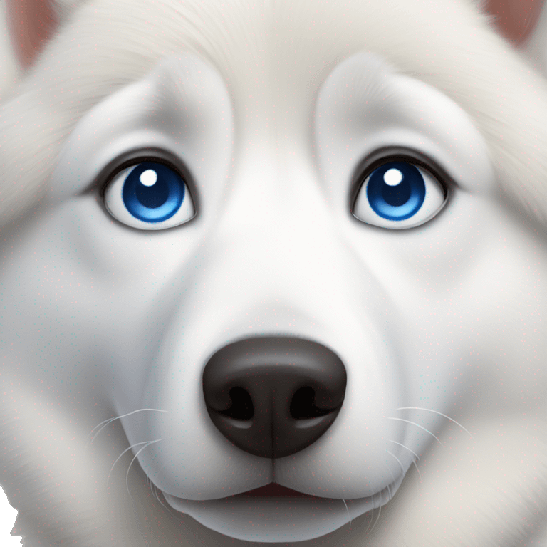 white husky blue eyes emoji