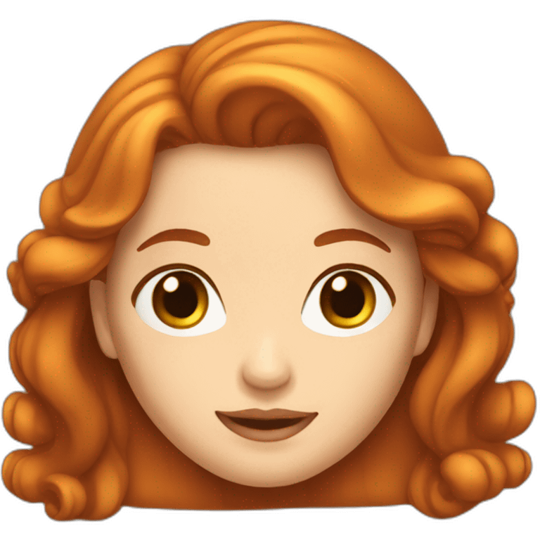 femme rousse belle emoji