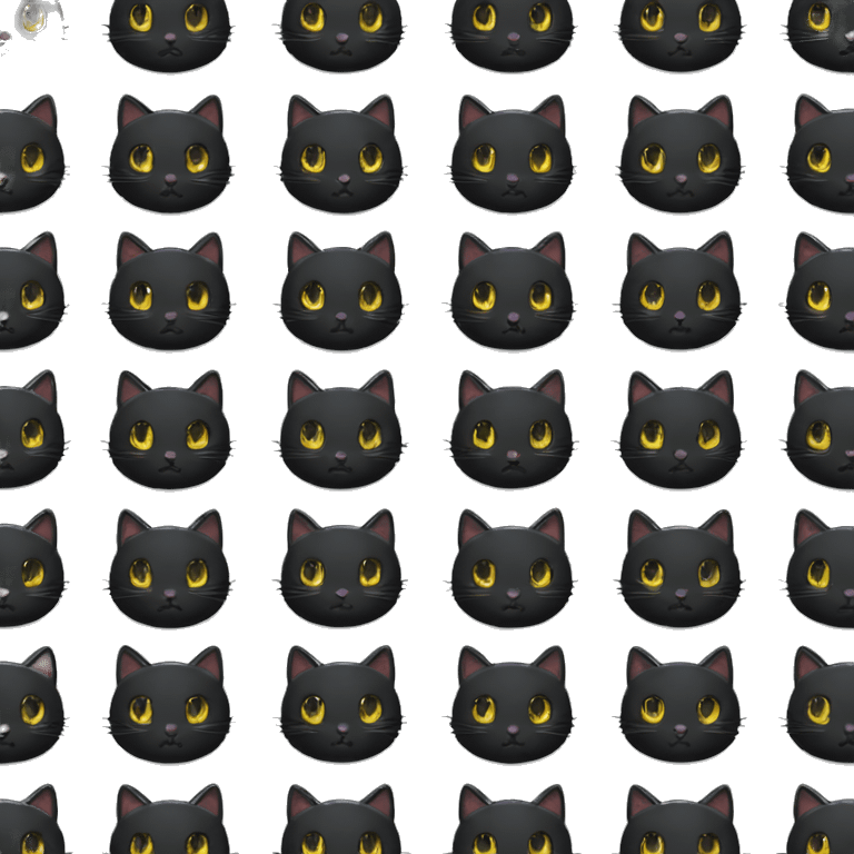 black cat feels happy emoji