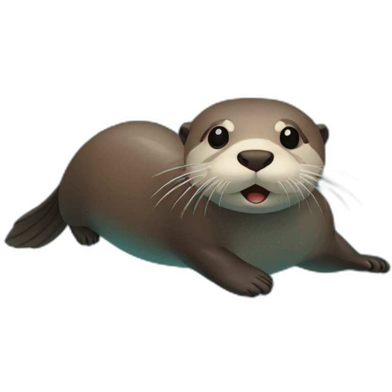 Otter swimming emoji