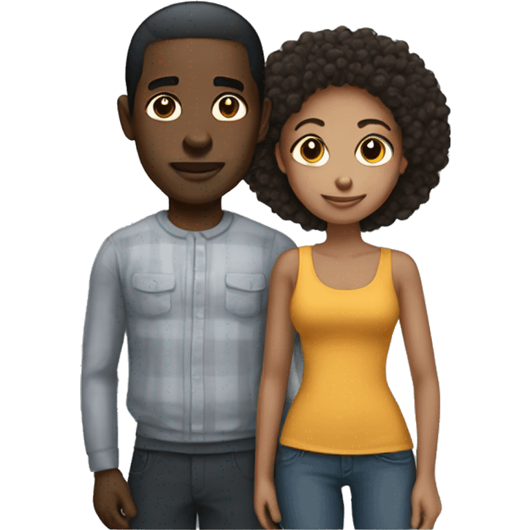 a black man with a lighskin woman emoji