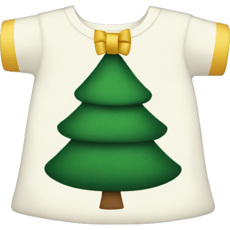 Fir tee with a ribbon emoji