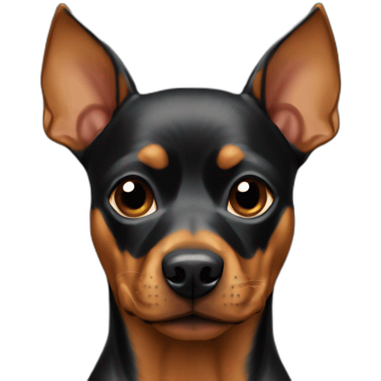 caramel-color-pinscher-dog-using-batman-mask emoji