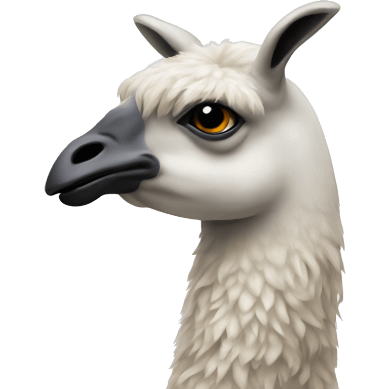 Goose body llama head emoji