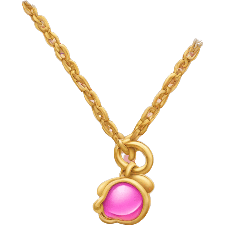 pink and gold necklace emoji