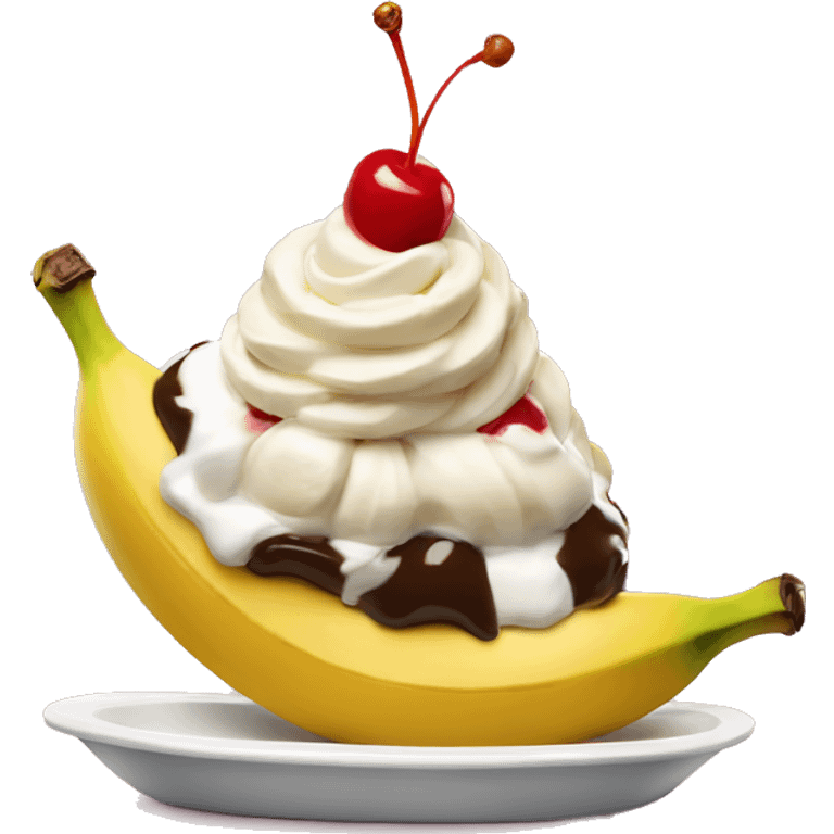 banana split sundae  emoji