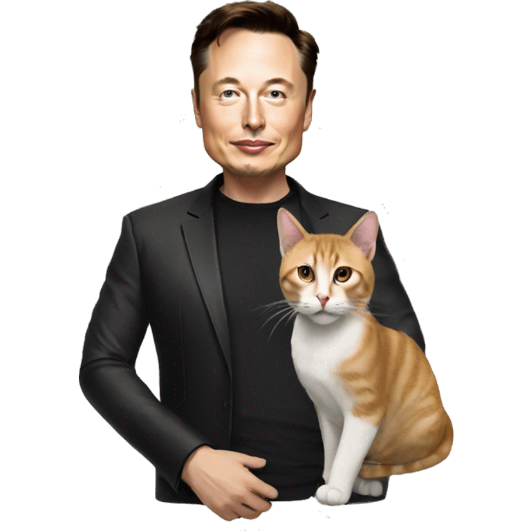 elon musk with cat emoji