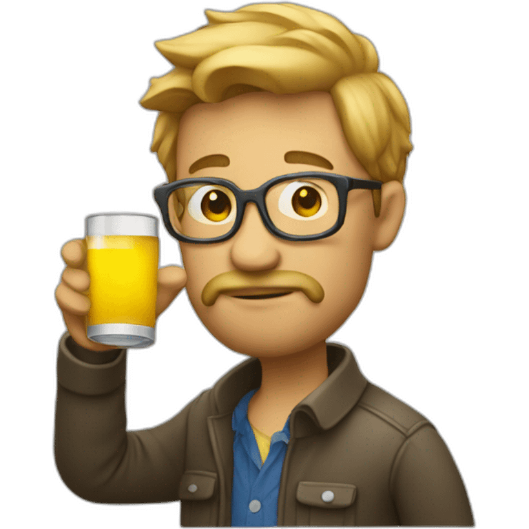 programmer drinking alcohol emoji