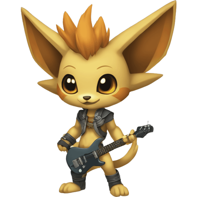 a anthro chibi-style rock-type-metal-type Fakémon-hybrid full body emoji