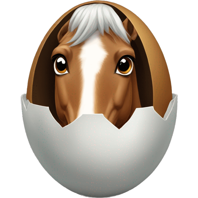 Horse in an egg emoji