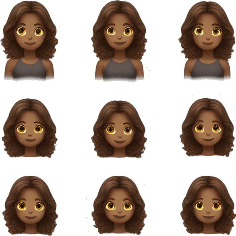 Girl with brown ombré hair  emoji