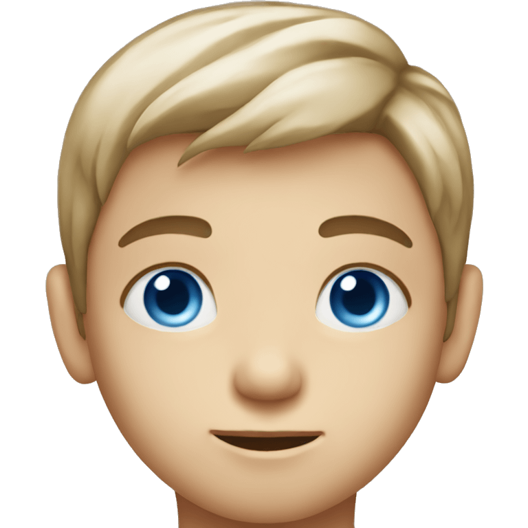 boy with blue eyes portrait emoji