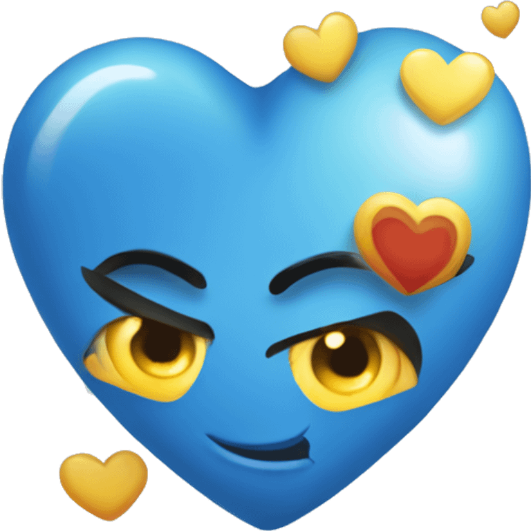 Corazón azul con vendas  emoji