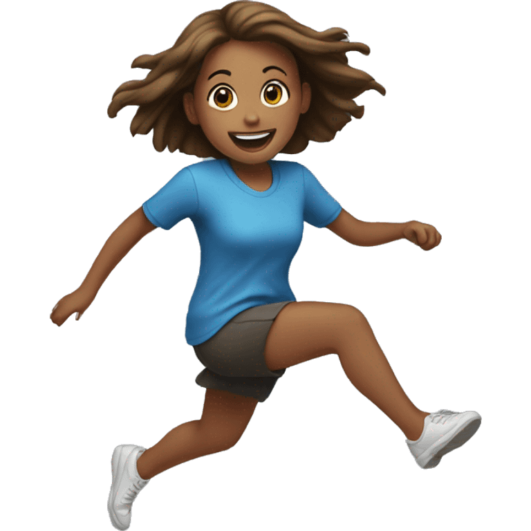 Girl jumping emoji