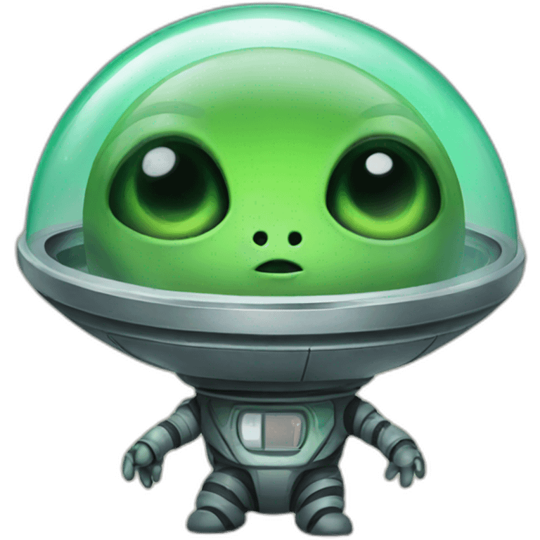 Alien with spaceship emoji