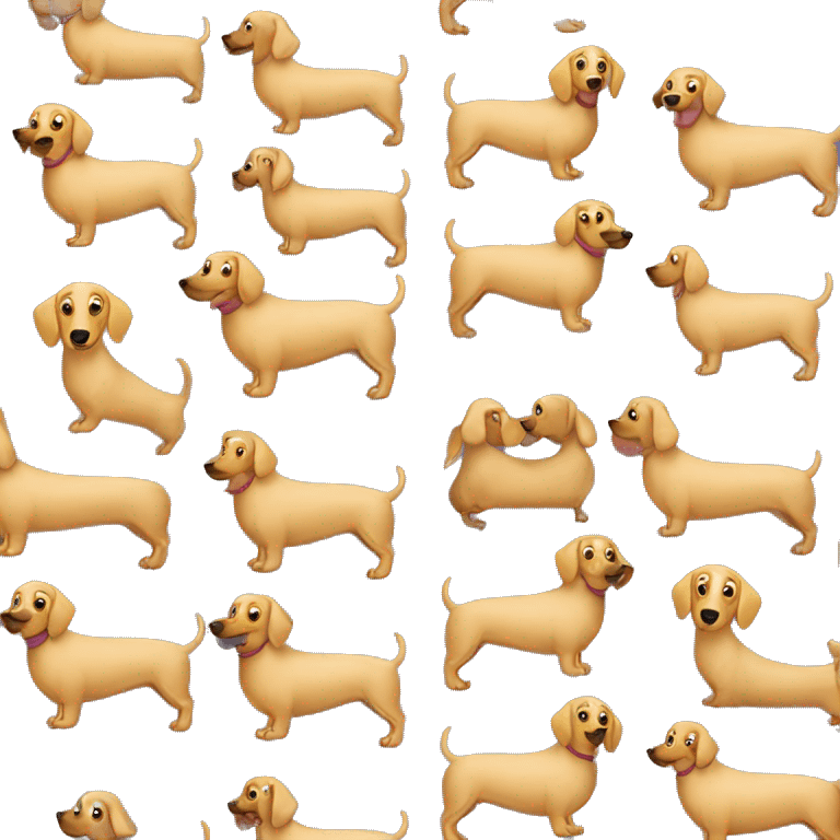 Sausage dog blonde emoji