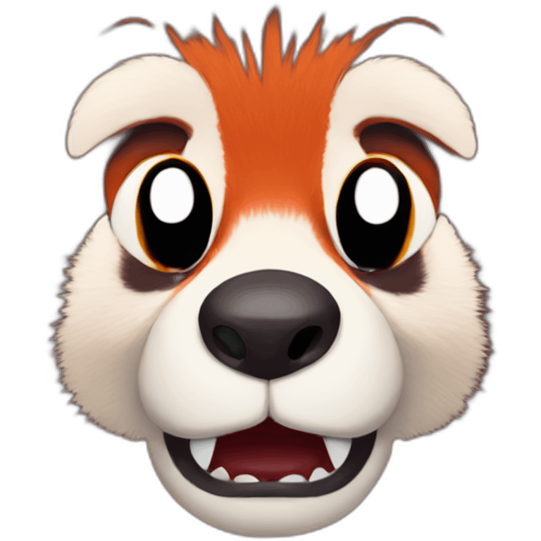 red panda face angry emoji