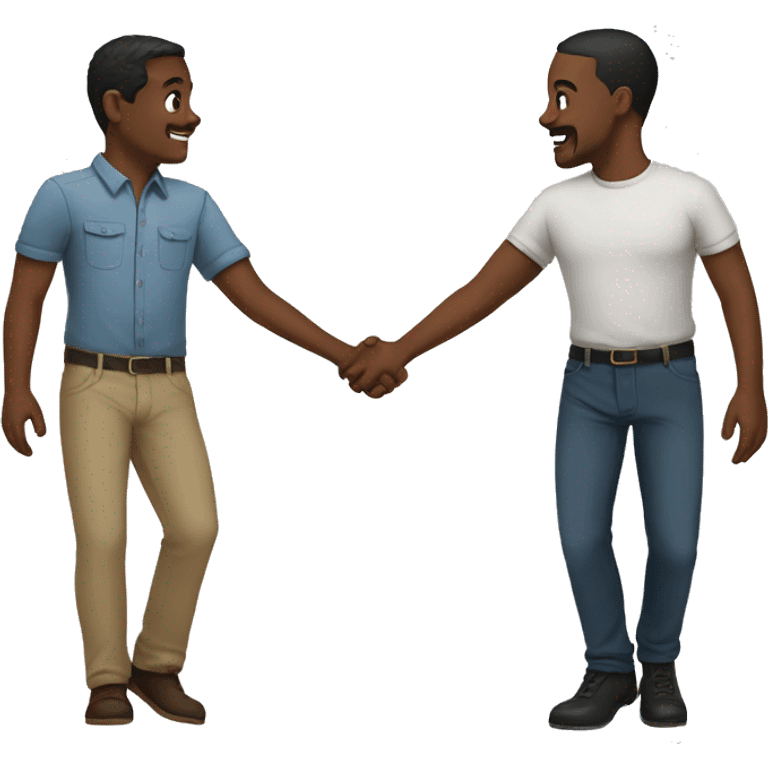 Two men holding hands emoji