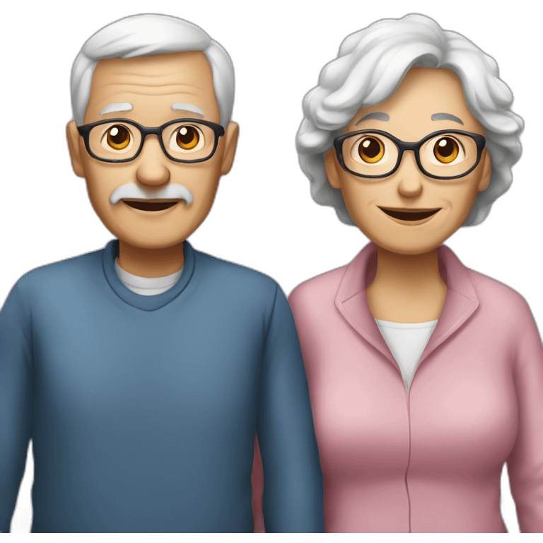 The life of two elderly people emoji