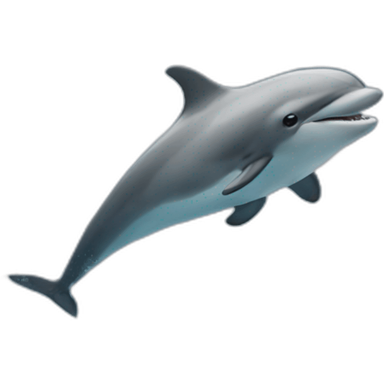 Chat sur un dophin emoji