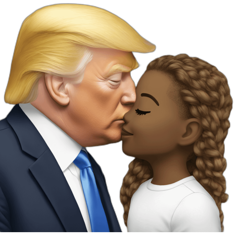 trump kissing his daughter, positivity, inclusiveness emoji