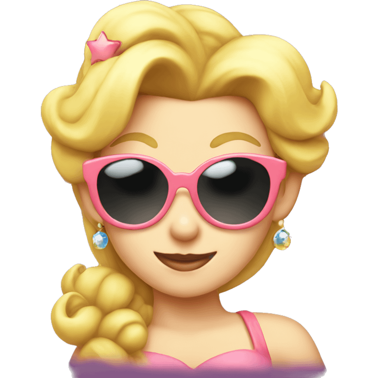 princess peach with sunglasses emoji