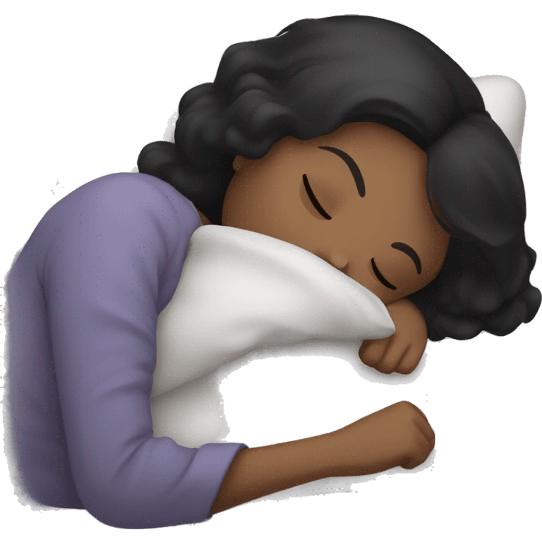 dark hair girl sleeping emoji