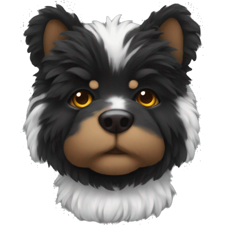 Black shpitz fluffy emoji