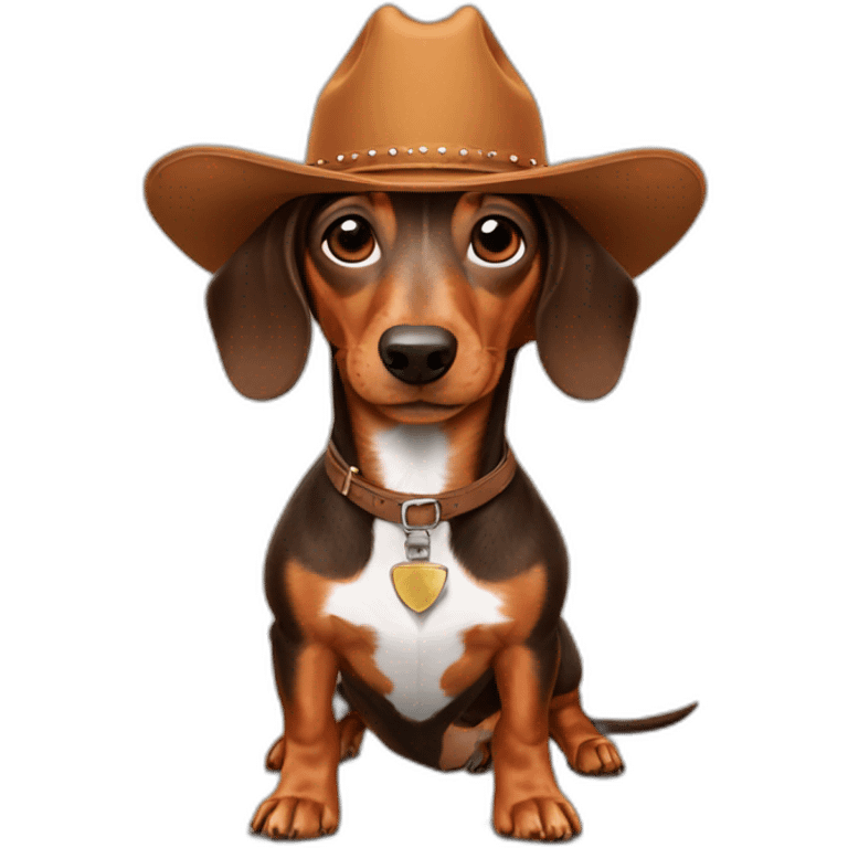 cowboy dachshund emoji