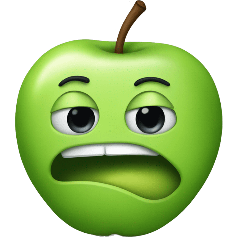 sour apple emoji