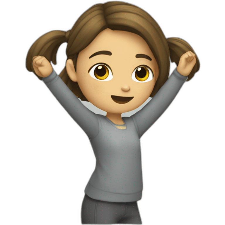 une fille qui fait un dab emoji