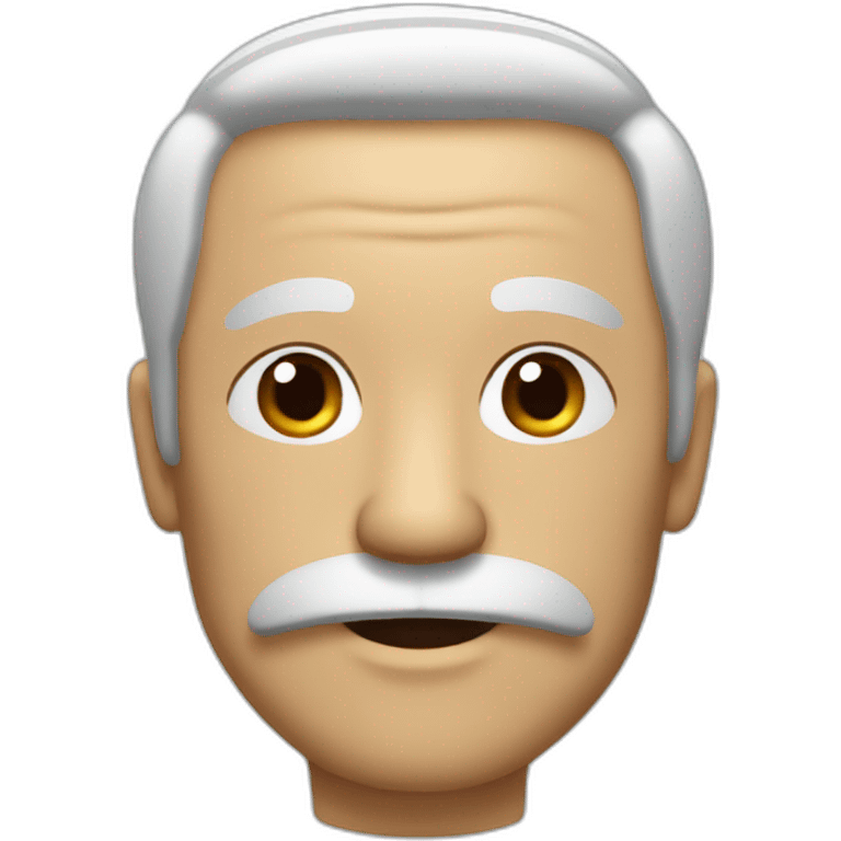 old man with black hair combed to the side with square mustache emoji