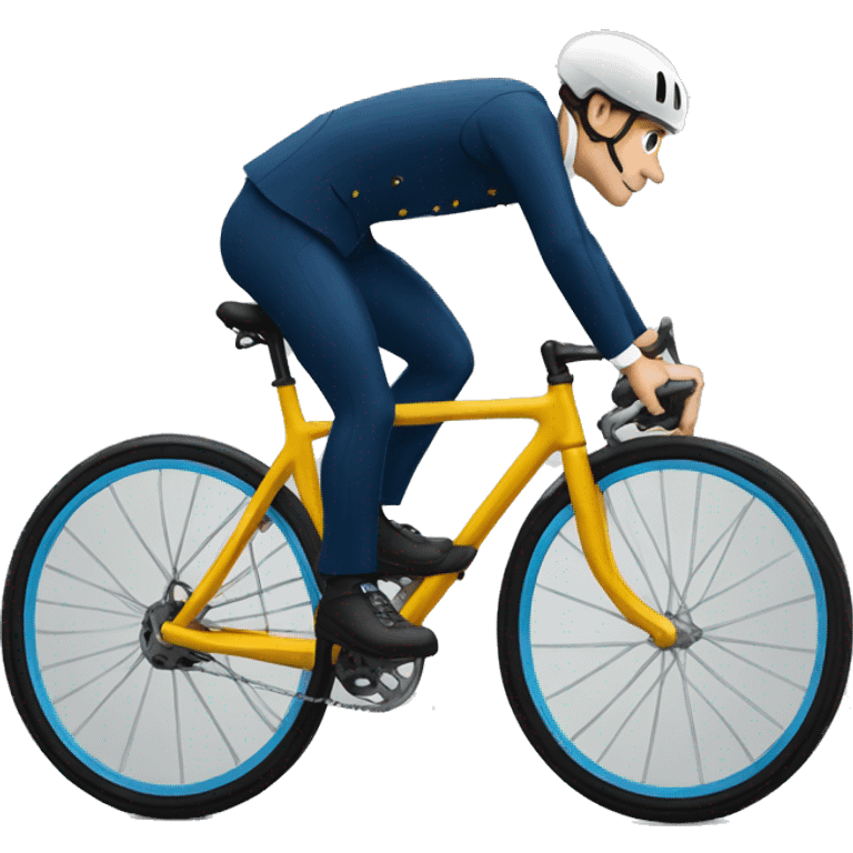 Macron sur un vélo  emoji