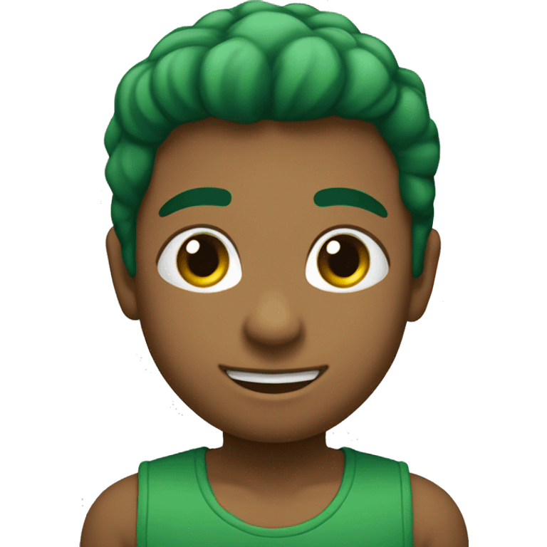 Ponto pequeno de cor verde emoji