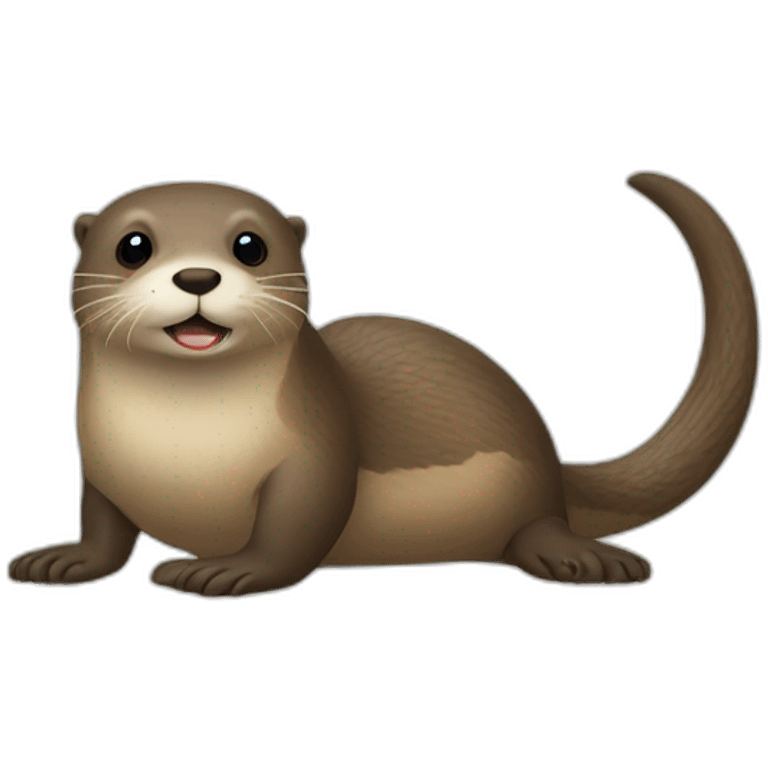 Loutre avec une palourde emoji