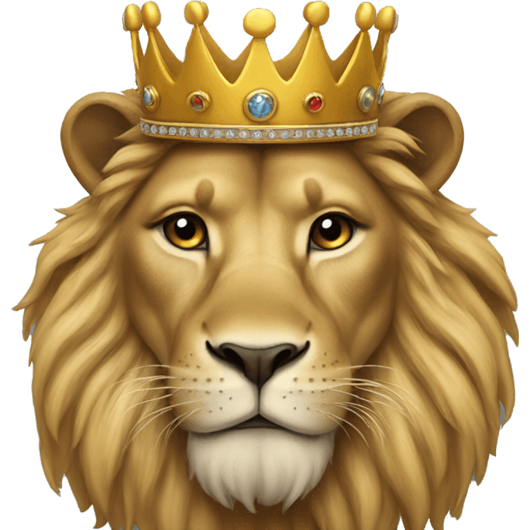 A lion in a crown emoji