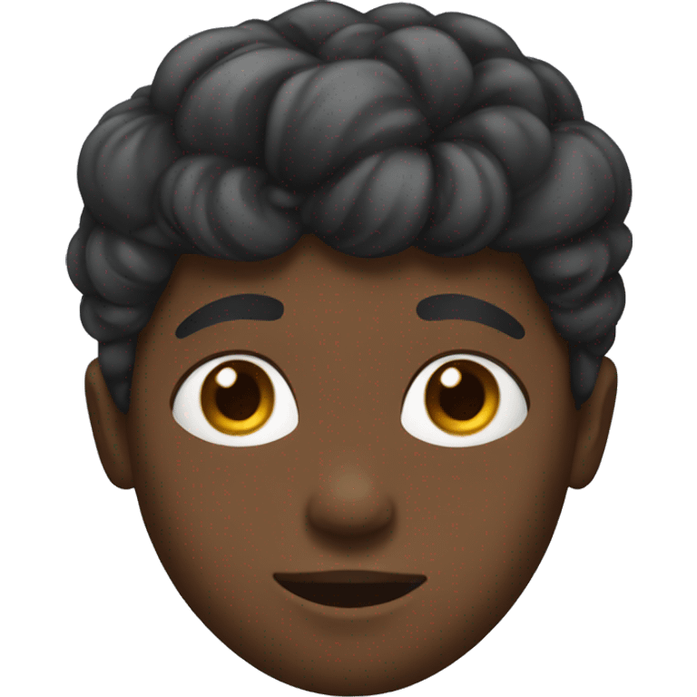 black boy with a bow on his head emoji