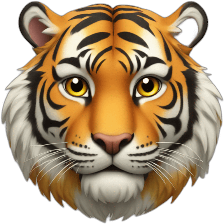 Tiger with corwn emoji