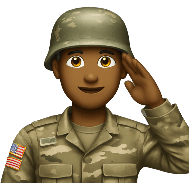 American soldier salutes emoji