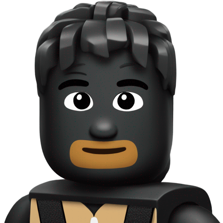 Lego wearing black rabbit costume emoji