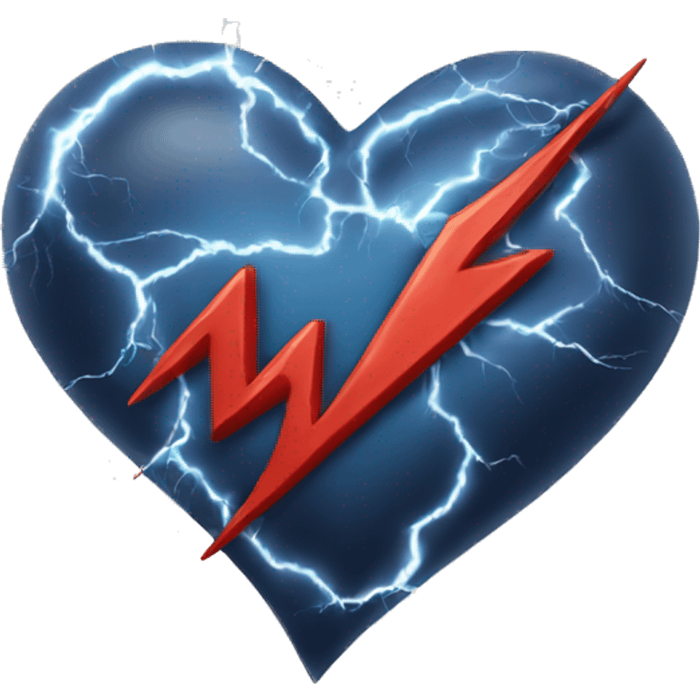 Heart with a thunder emoji